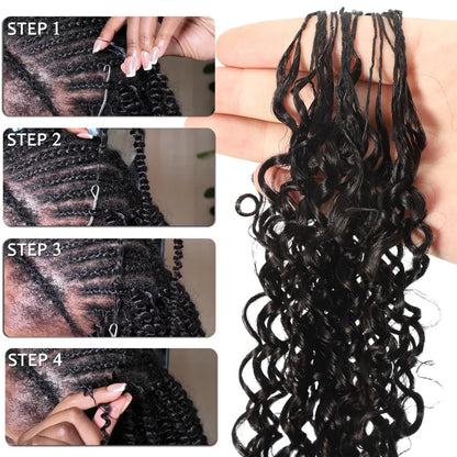 Kinky Curly Hair Pre-Separated Multi-Textured Afro Kinky Curly Feather Crochet Human Braiding Human Crochet Hair