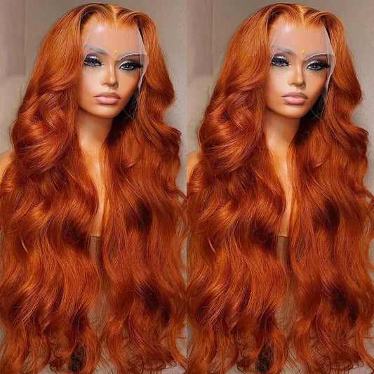 Body Wave 13x4 Orange Ginger Lace Front Wigs Human Hair For Women 13x6 Hd Lace Frontal Wig 4x4 5x5 Closure Human Hair Wig
