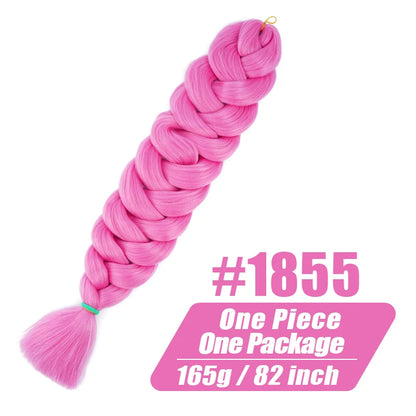 82 Inch Long Kanekalon Jumbo Braiding Hair Synthetic Braids Crochet Hair Extensions 165g Pre Stretched Braid