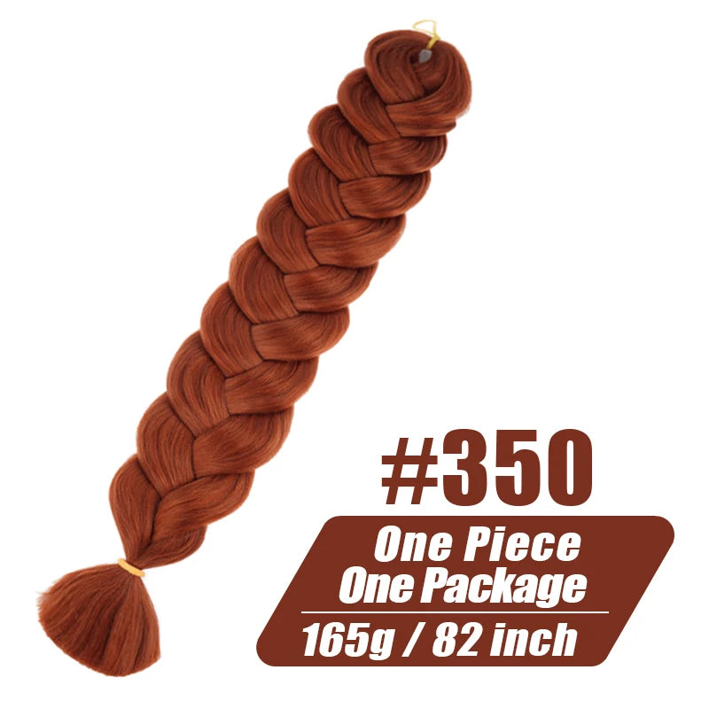 82 Inch Long Kanekalon Jumbo Braiding Hair Synthetic Braids Crochet Hair Extensions 165g Pre Stretched Braid