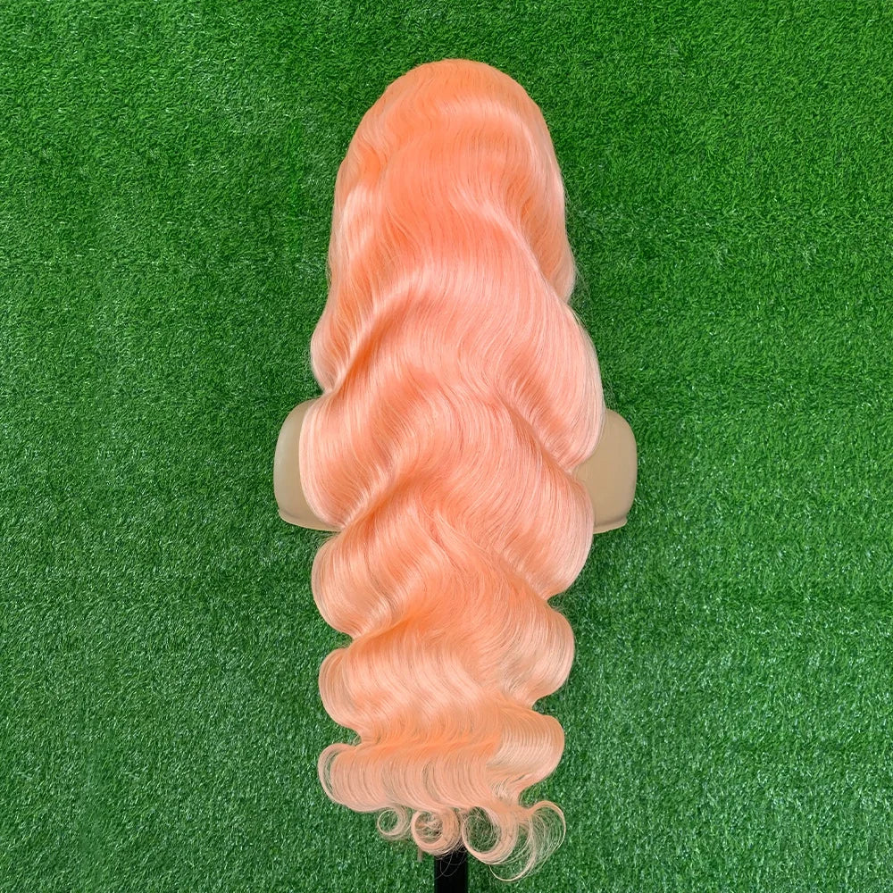 Light Pink 13x6 HD Lace Front Wig Body Wave Wigs 613 Yellow Colored 13x4 HD Lace Front Blonde Human Hair Wigs