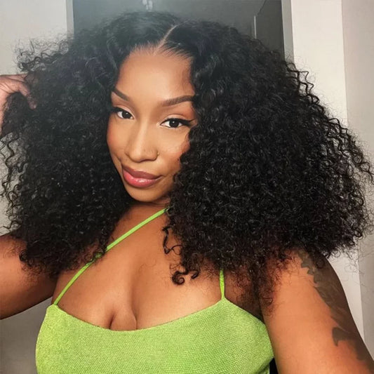 Curly Wig Pull & Go Glueless 6×5 Lace Wig Super Double Drawn Human Hair Wig 250%