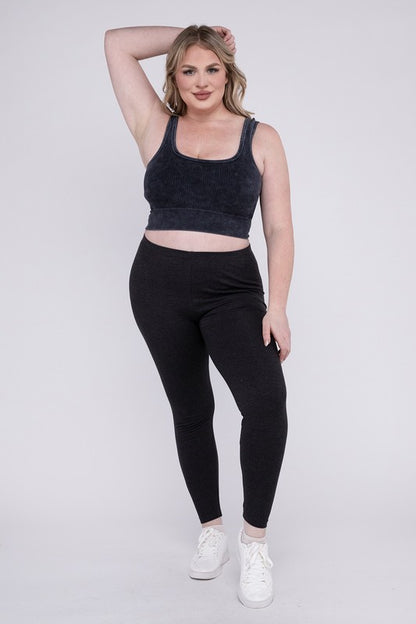 Plus Premium Cotton Full Length Leggings