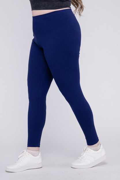 Plus Premium Cotton Full Length Leggings