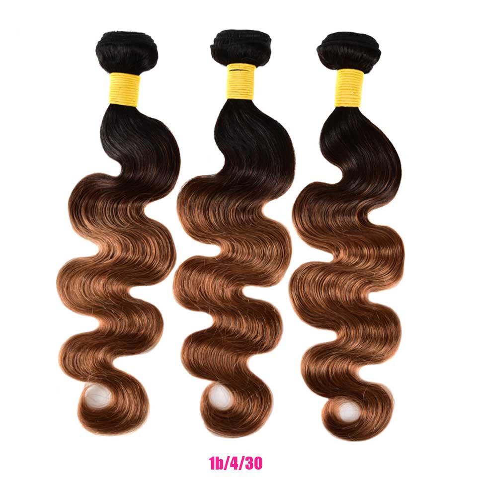 Ombre Body Wave Bundles Brazilian Hair Weave Bundles Ombre Human Hair Bundles Honey Blonde Remy 3/4 Bundles Deal Human Hair