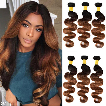 Ombre Body Wave Bundles Brazilian Hair Weave Bundles Ombre Human Hair Bundles Honey Blonde Remy 3/4 Bundles Deal Human Hair